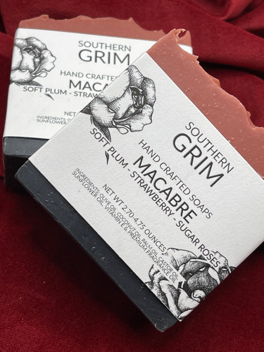 Macabre Bar Soap | Soft Plum, Strawberry, & Sugared Roses